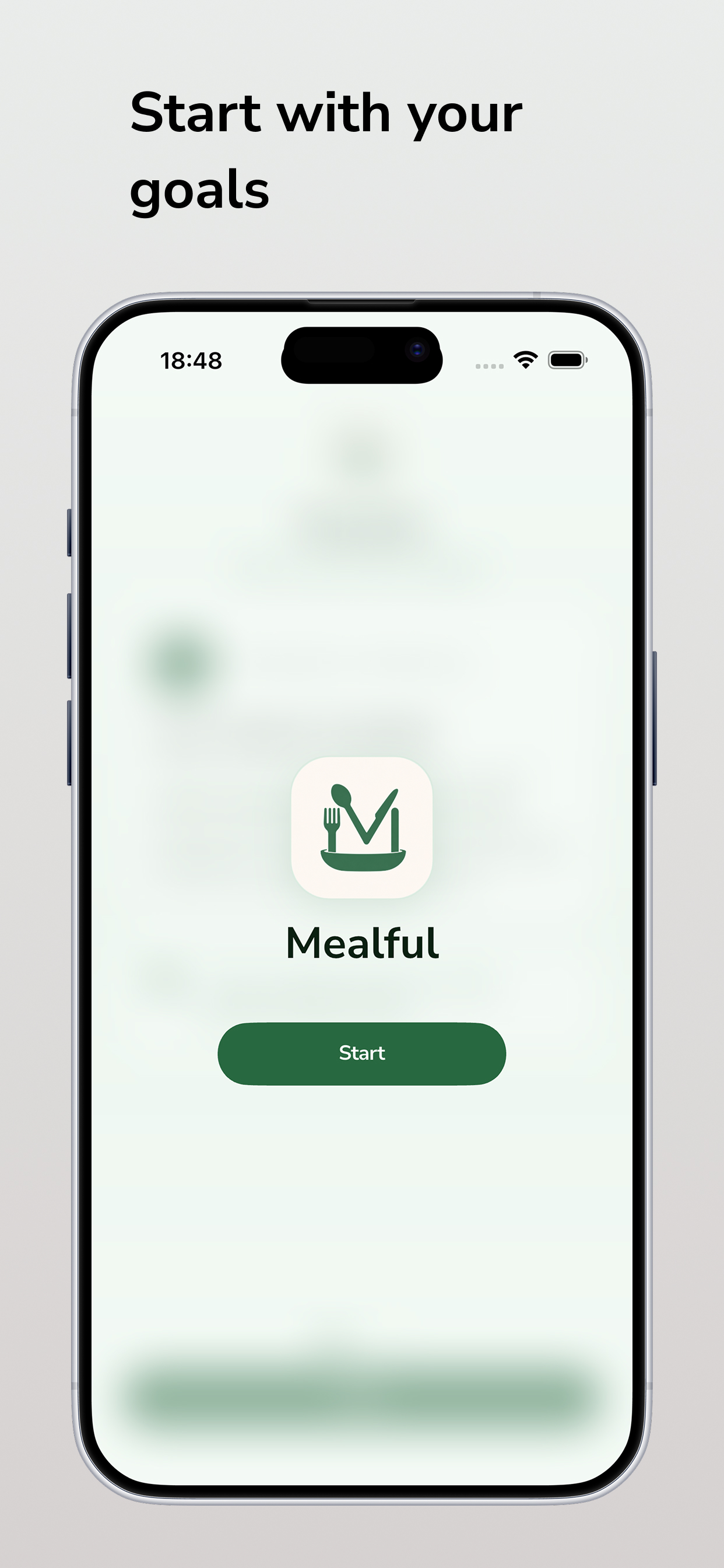 Mealful onboarding screenshot
